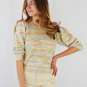 BB Dakota Green Crew Neck Sweater with Relaxed Fit